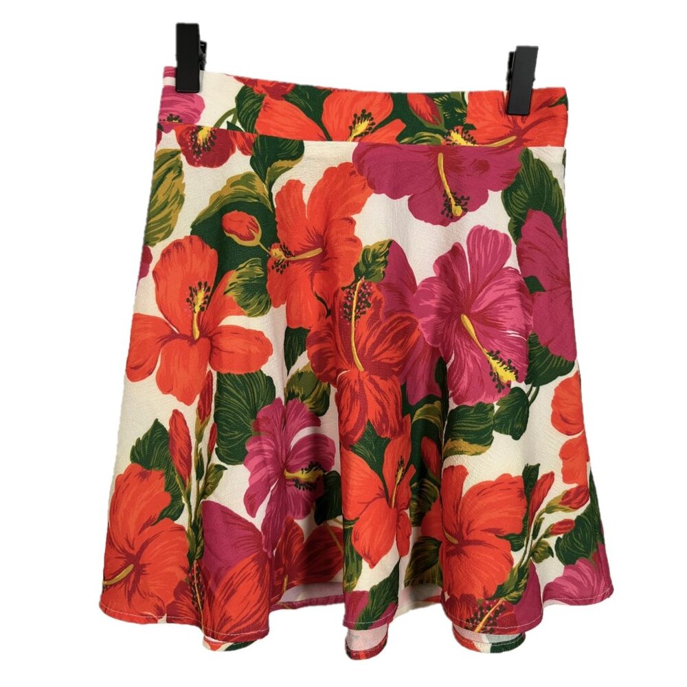 Show Me Your Mumu Camille Hibiscus Floral Mini Skirt Size Small